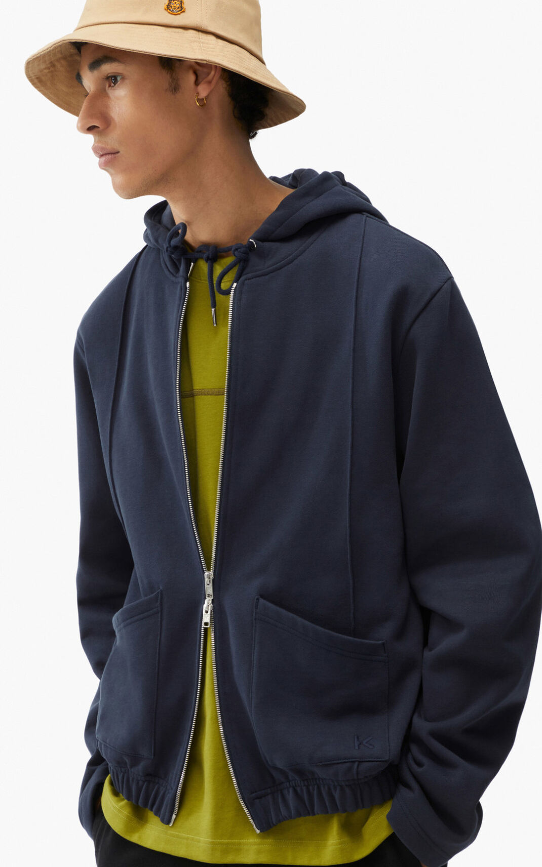 Sudaderas Con Capucha Kenzo Hoodie with zip Hombre Azules Negras - SKU.1257134